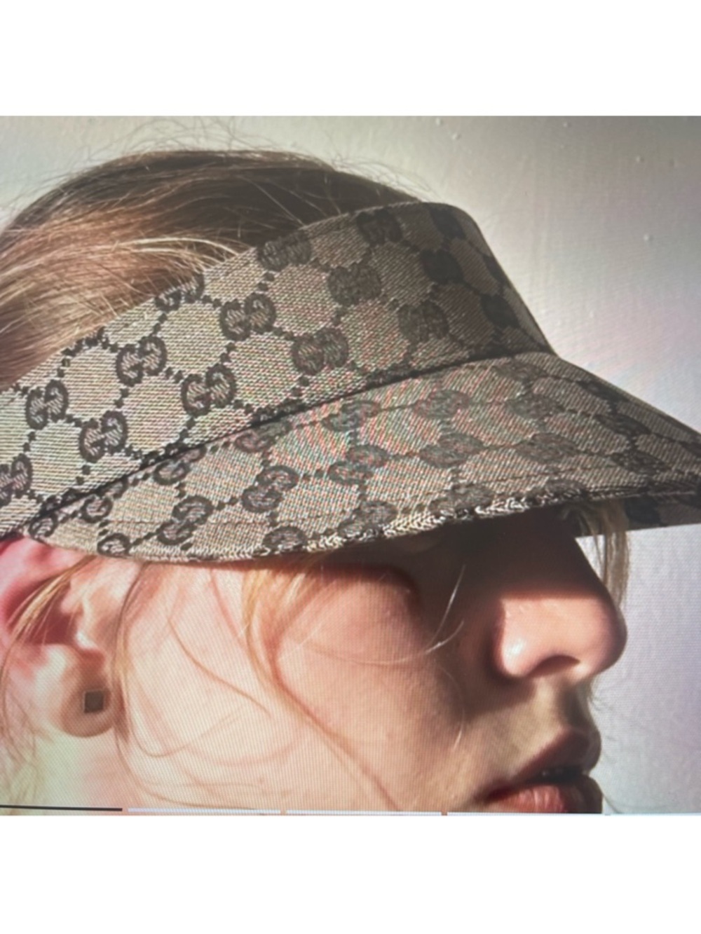 Gucci Brown Monogram Visor